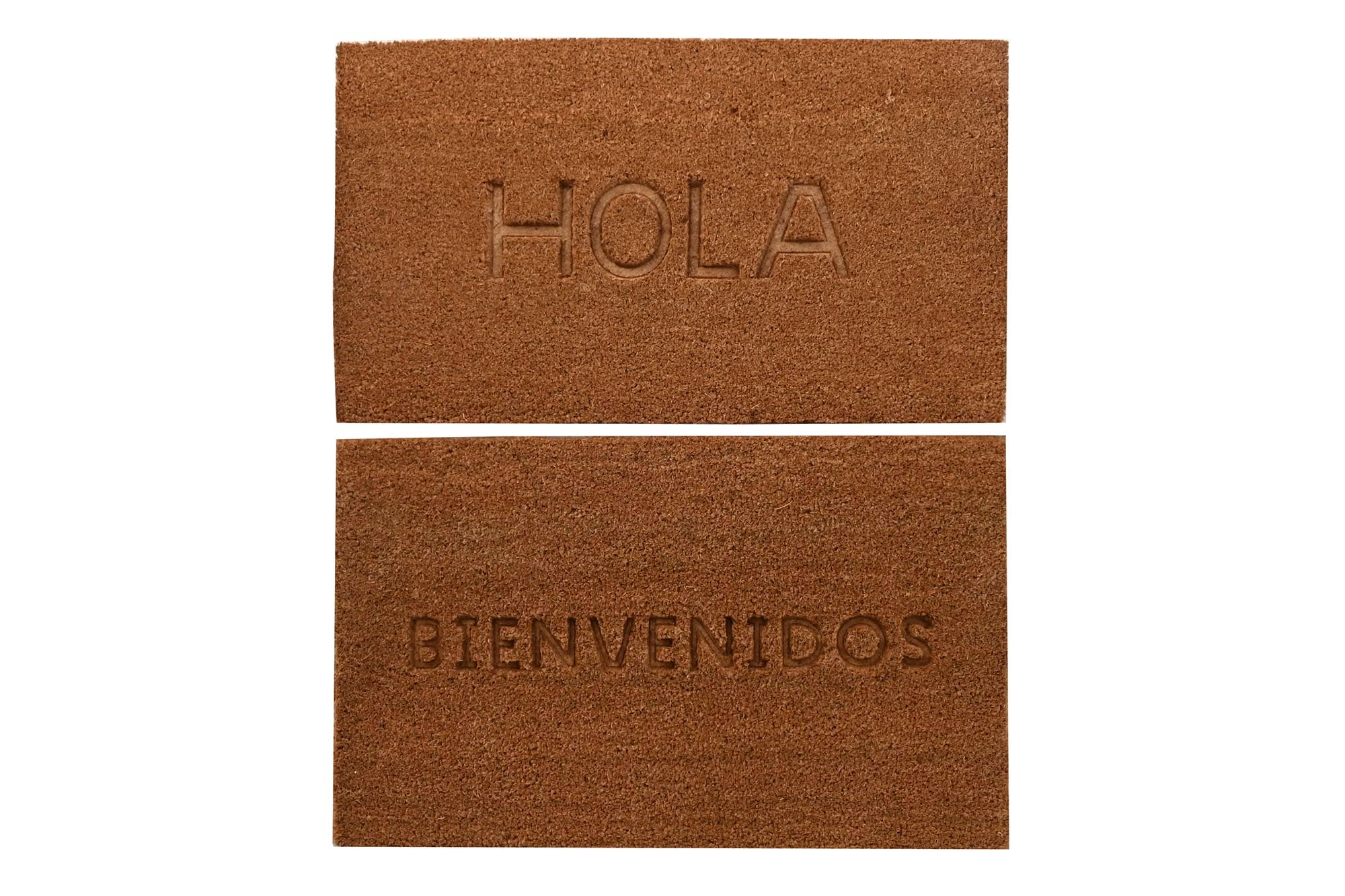 PACK DE 2 FELPUDO COCO GOMA 75X45X2,3 GRABADO 2 SURT.