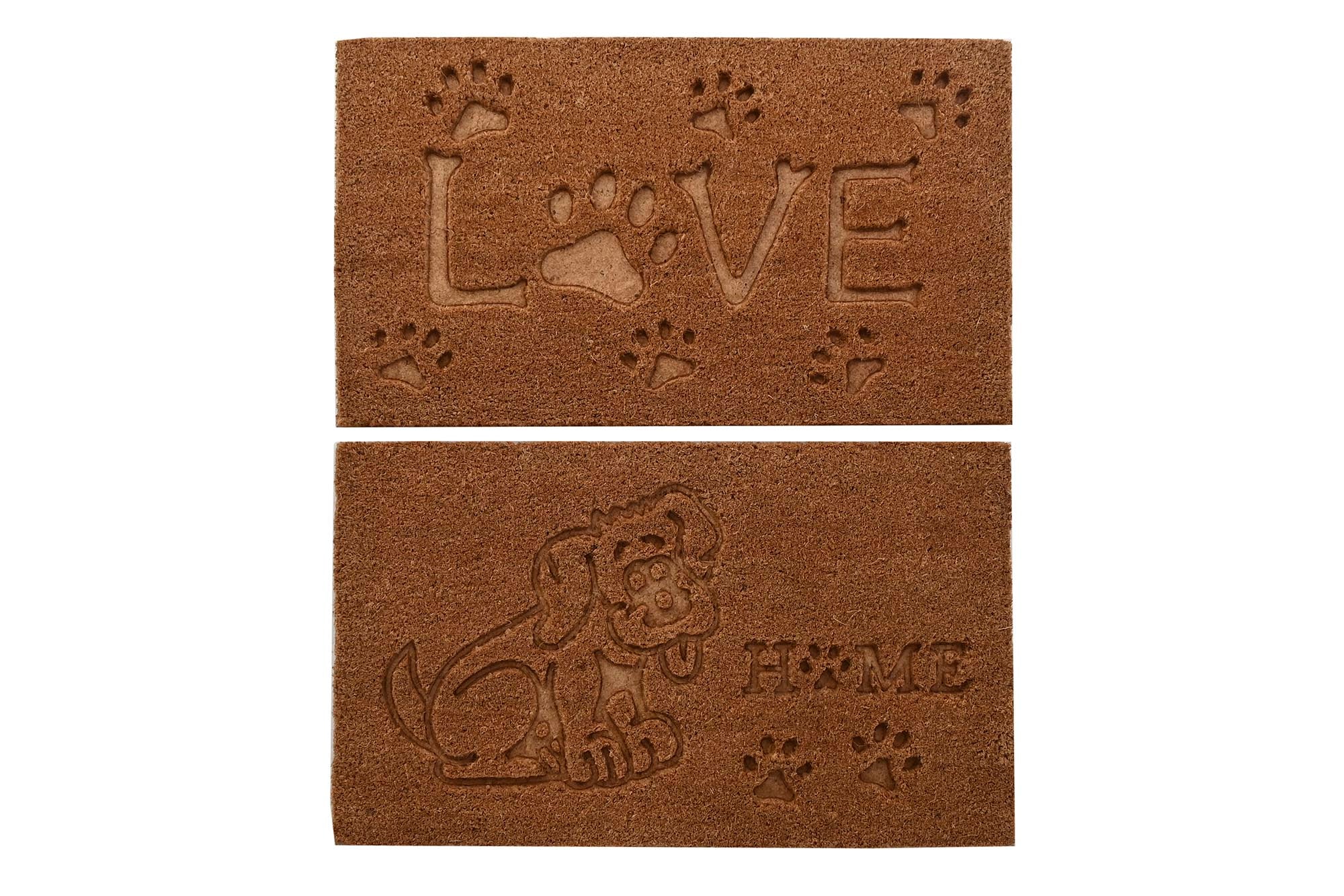 PACK DE 2 FELPUDO COCO GOMA 75X45X2,3 GRABADO 2 SURT.