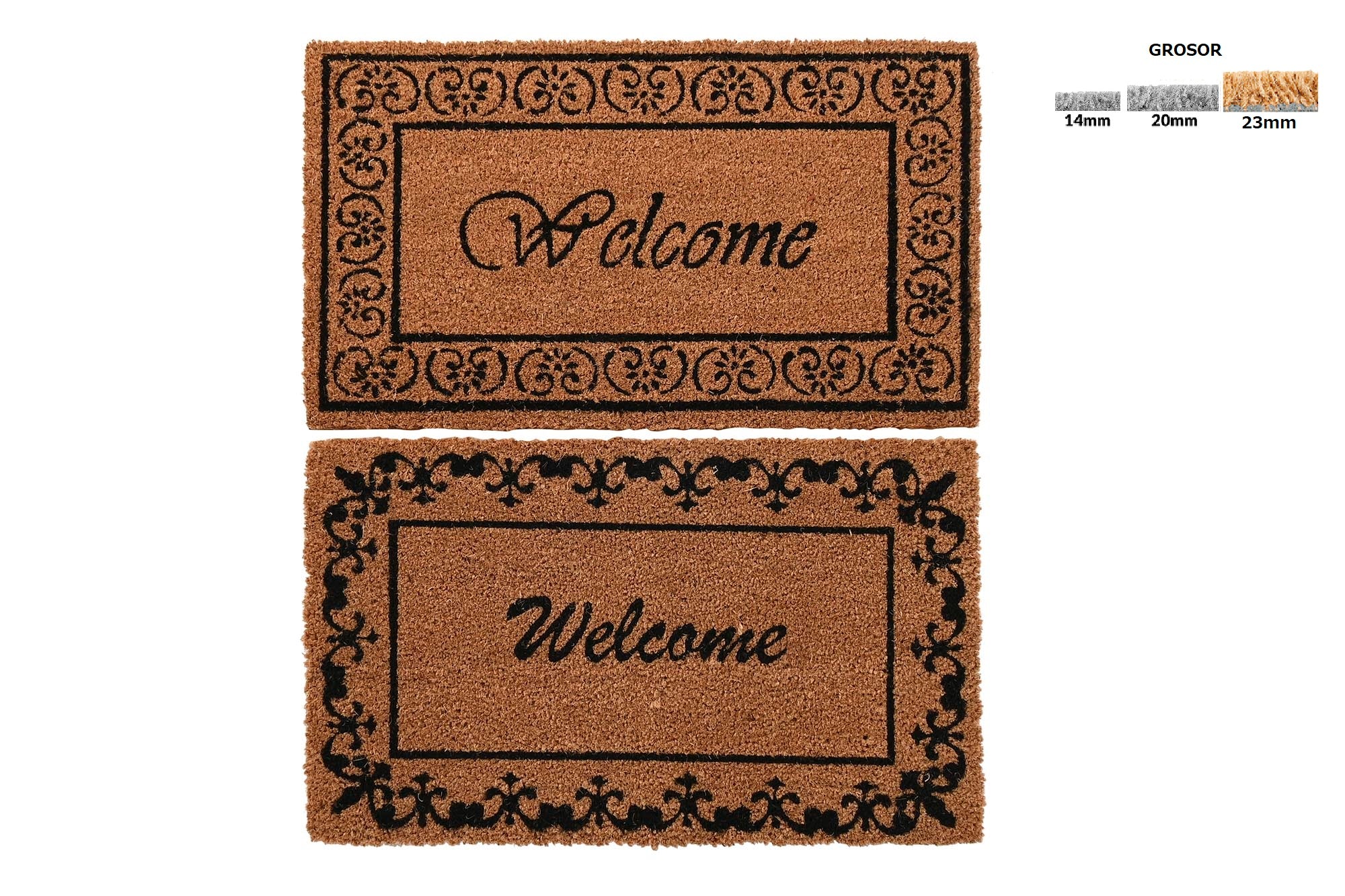 PACK DE 6 FELPUDO COCO GOMA 75X45X2,3 2 SURT.