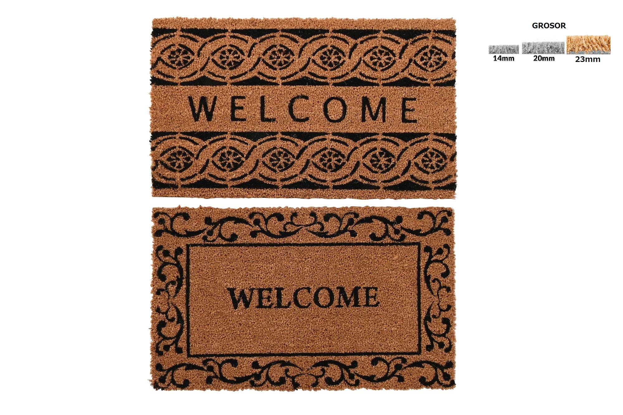 PACK DE 6 FELPUDO COCO GOMA 75X45X2,3 2 SURT.