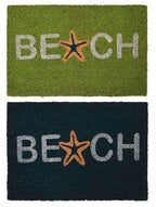 PACK DE 2 FELPUDO FIBRA COCO GOMA 60X40X1,5 BEACH 2 SURT.