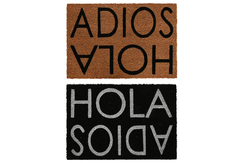 PACK DE 6 FELPUDO FIBRA COCO 60X40X1,5 HOLA ADIOS 2 SURT.