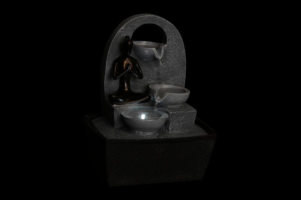 PACK DE 2 FUENTE RESINA 20X15X24 YOGA 2 SURT.