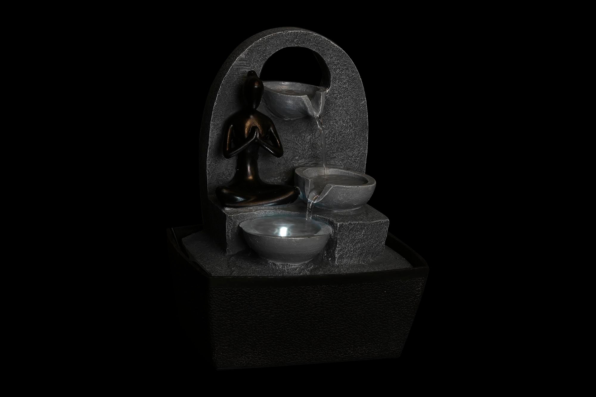 PACK DE 2 FUENTE RESINA 20X15X24 YOGA 2 SURT.