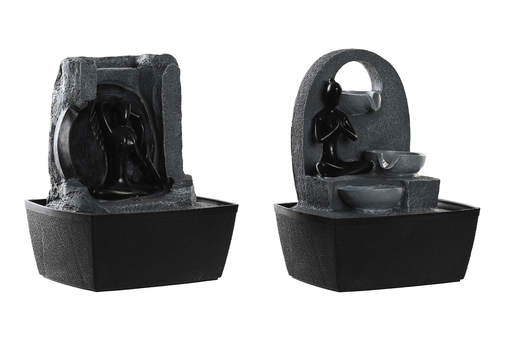 PACK DE 2 FUENTE RESINA 20X15X24 YOGA 2 SURT.