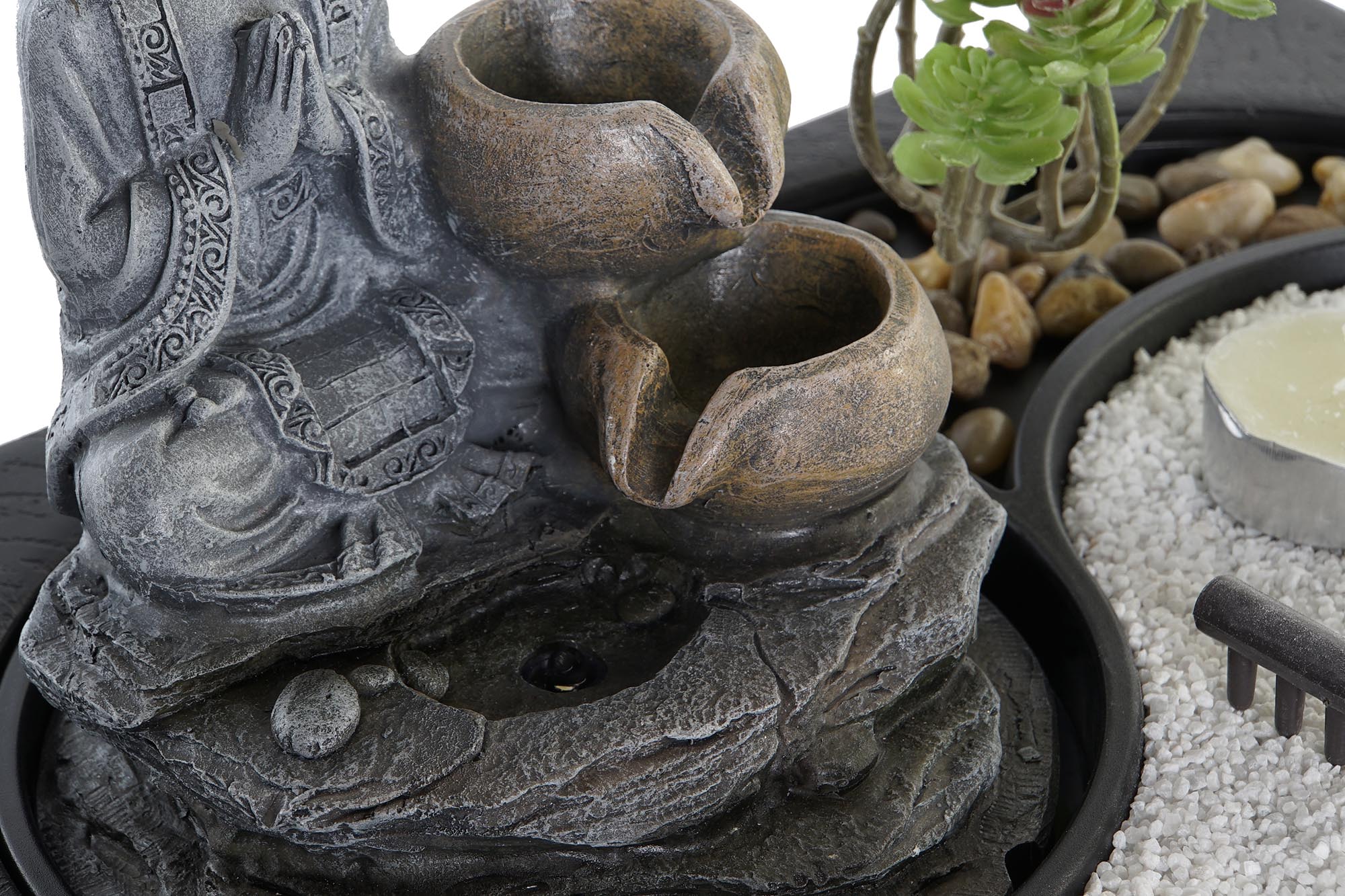 PACK DE 2 FUENTE RESINA LED 29X21X23 BUDA 2 SURT.