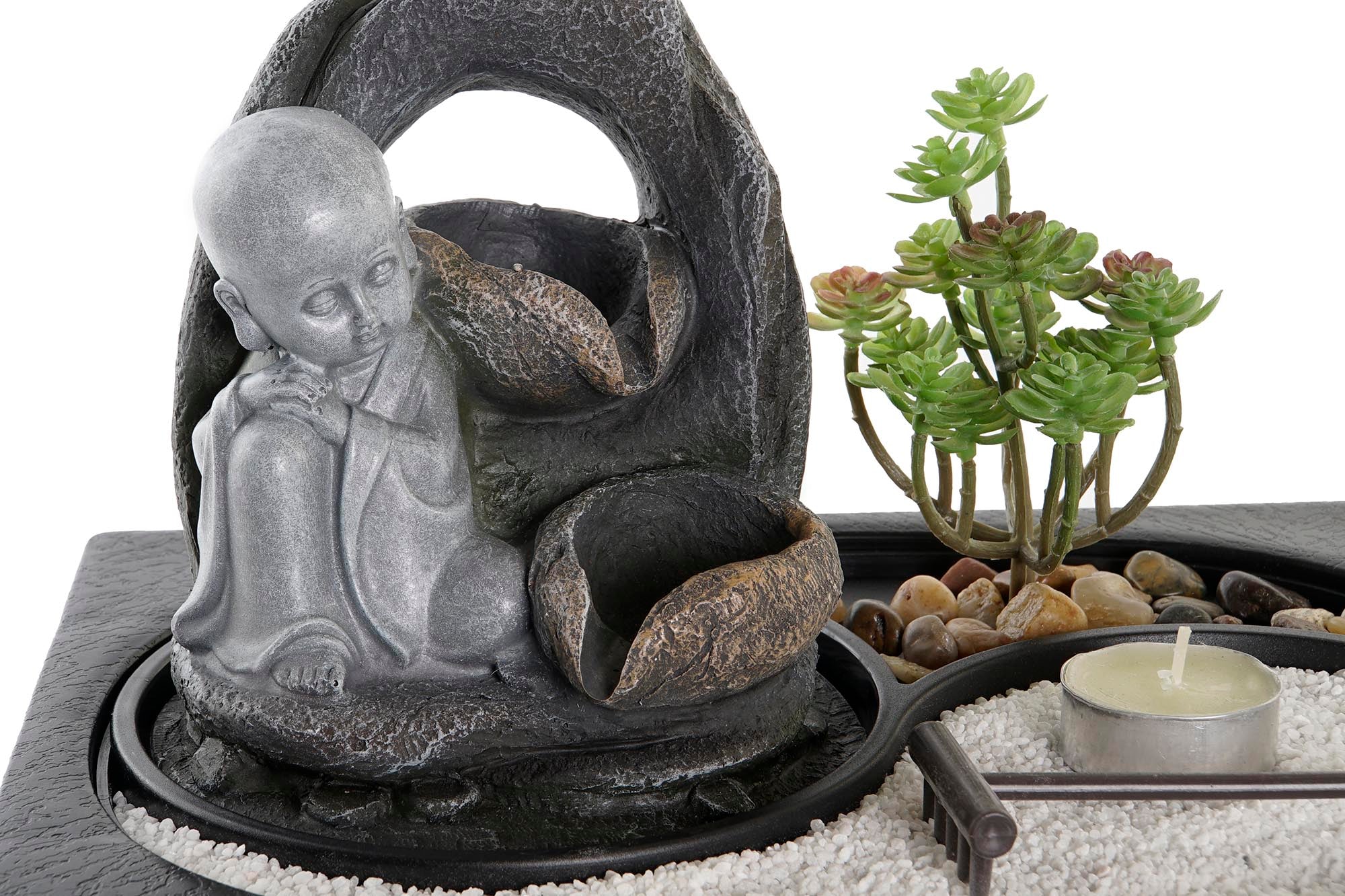 PACK DE 2 FUENTE RESINA LED 29X21X23 BUDA 2 SURT.