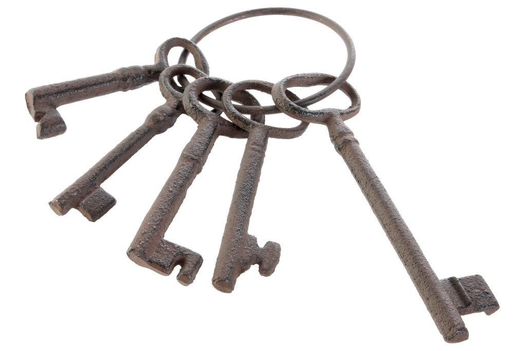 DECORACION COLGANTE HIERRO COLADO 9X3X21 LLAVES