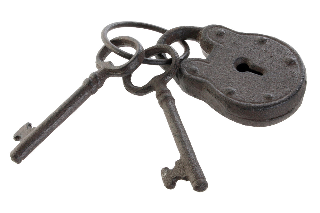 PACK DE 4 DECORACION COLGANTE HIERRO COLADO 10X2X15 LLAVES