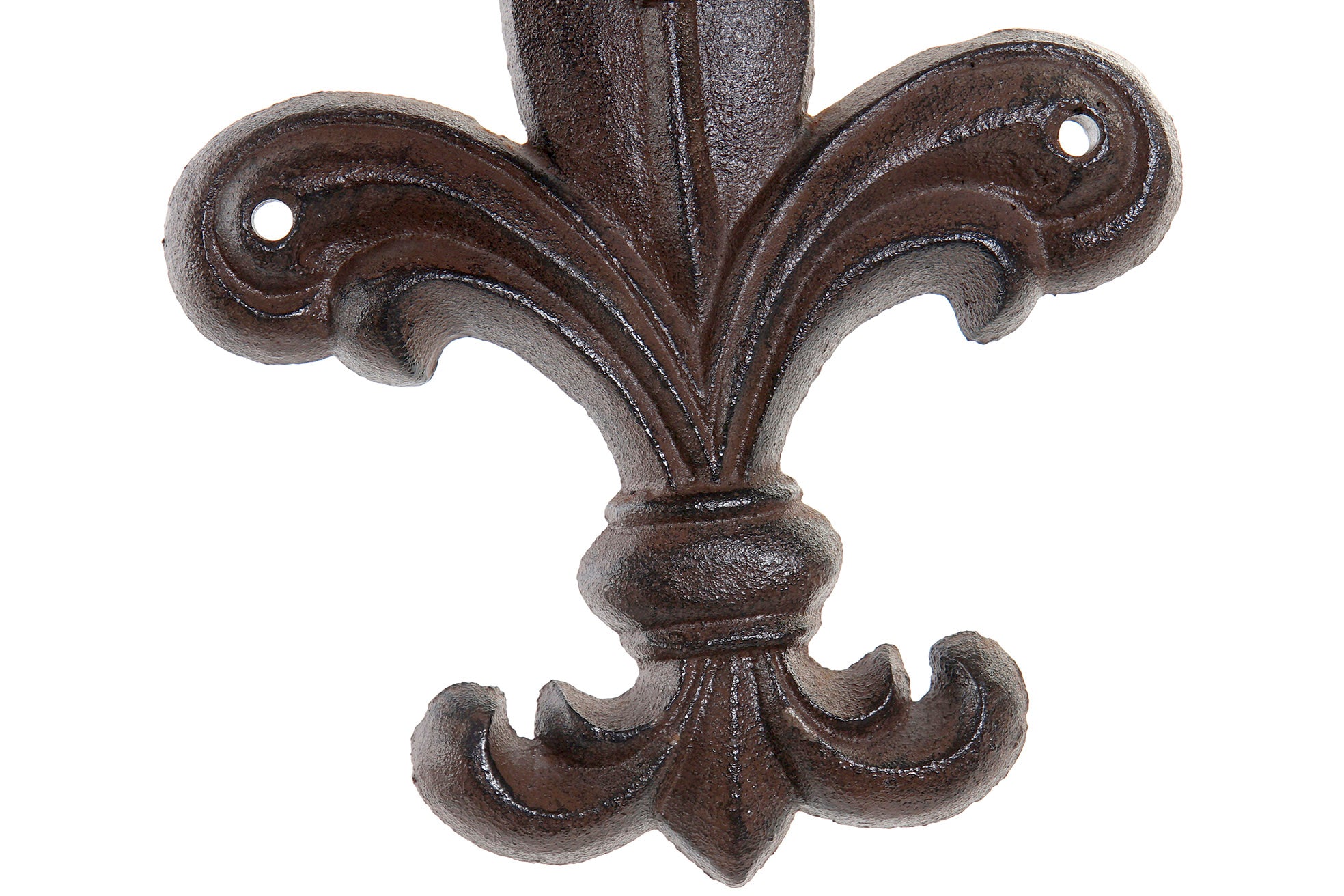 PACK DE 6 PICAPORTE HIERRO COLADO 14X3X16 FLOR MARRON OSCURO