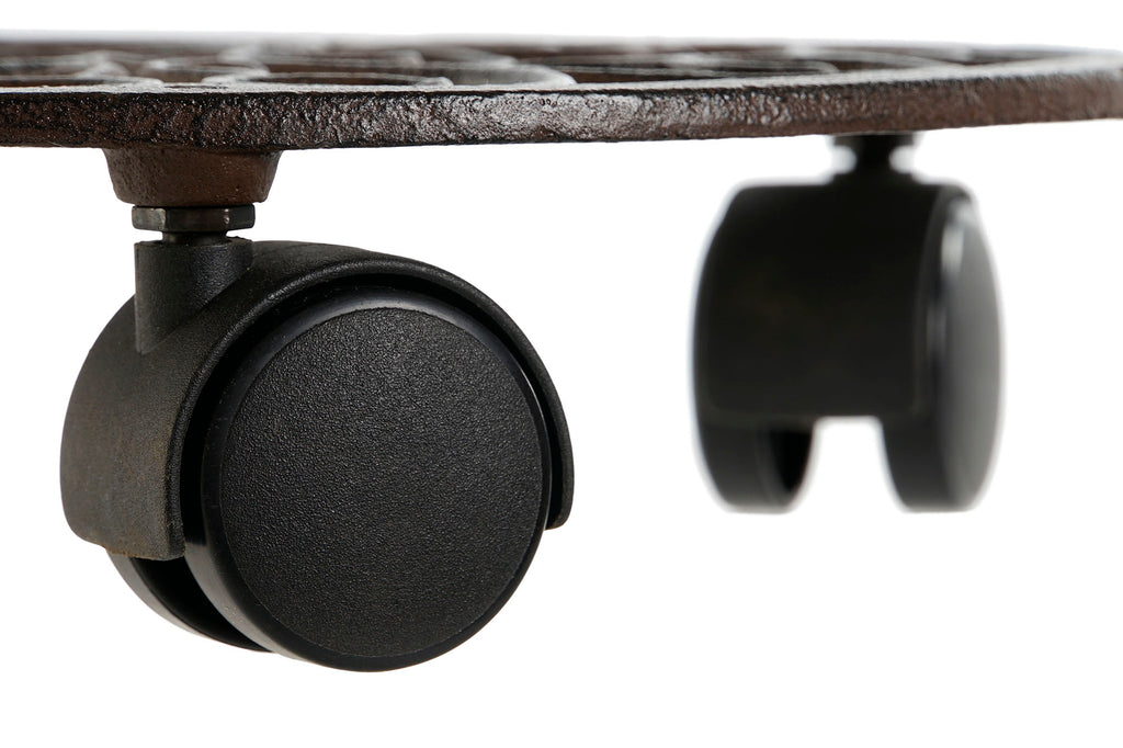 PACK DE 4 SOPORTE HIERRO COLADO 28,5X28,5X6 RUEDAS