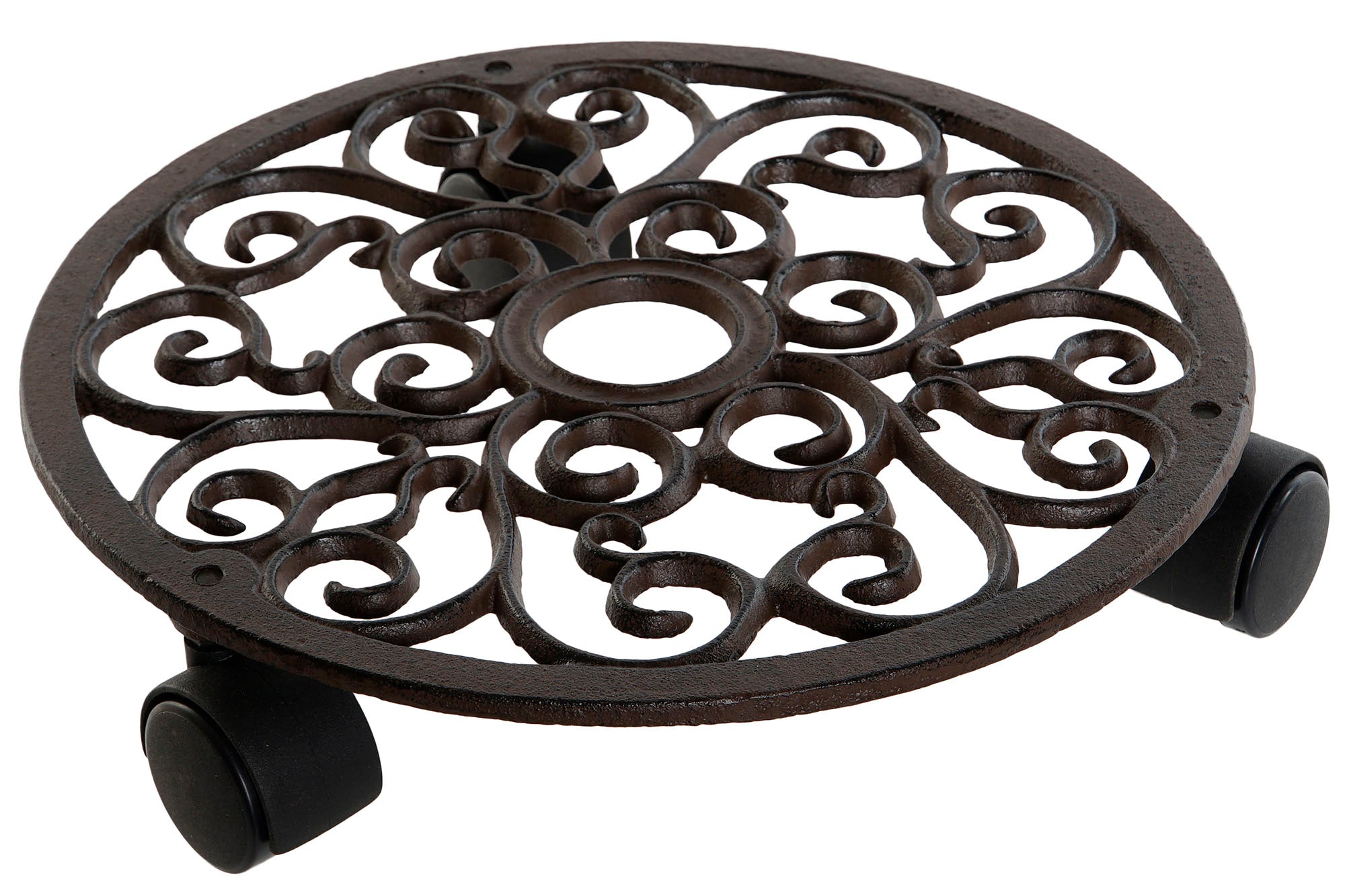 PACK DE 4 SOPORTE HIERRO COLADO 28,5X28,5X6 RUEDAS