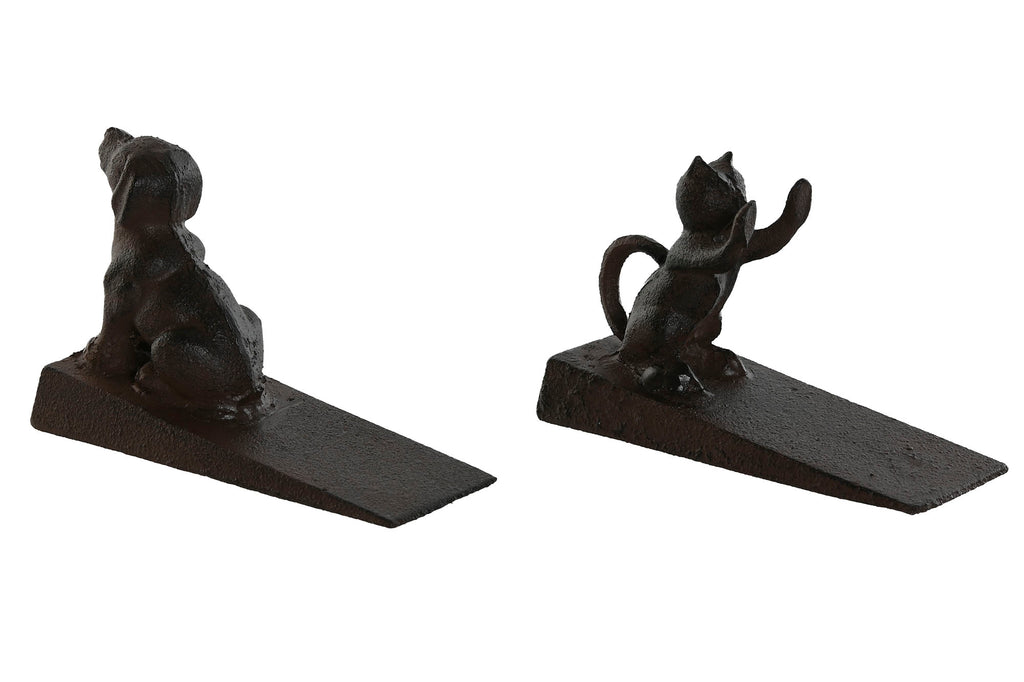 PACK DE 6 SUJETAPUERTAS HIERRO COLADO 14X6X9 2 SURT.