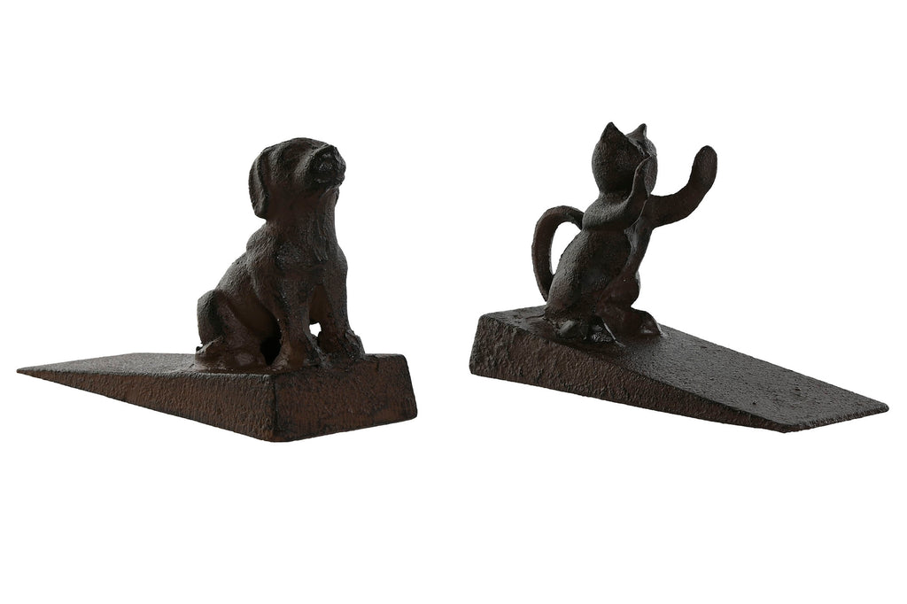 PACK DE 6 SUJETAPUERTAS HIERRO COLADO 14X6X9 2 SURT.