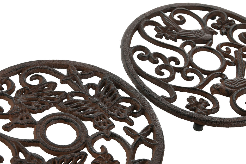 PACK DE 6 SALVAMANTEL HIERRO COLADO 19,5X19,5X1,5 2 SURT.