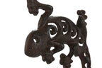 PACK DE 6 FIGURA HIERRO COLADO 20,5X17X2 LAGARTIJA NEGRO