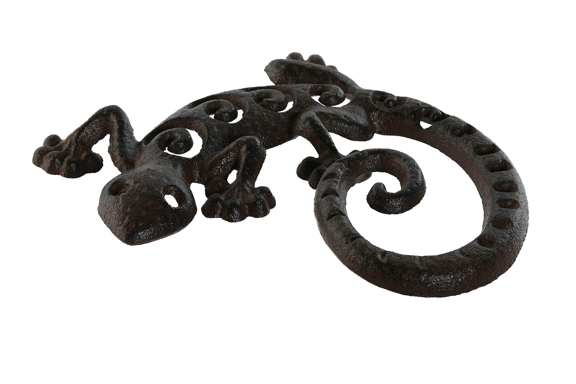 PACK DE 6 FIGURA HIERRO COLADO 20,5X17X2 LAGARTIJA NEGRO