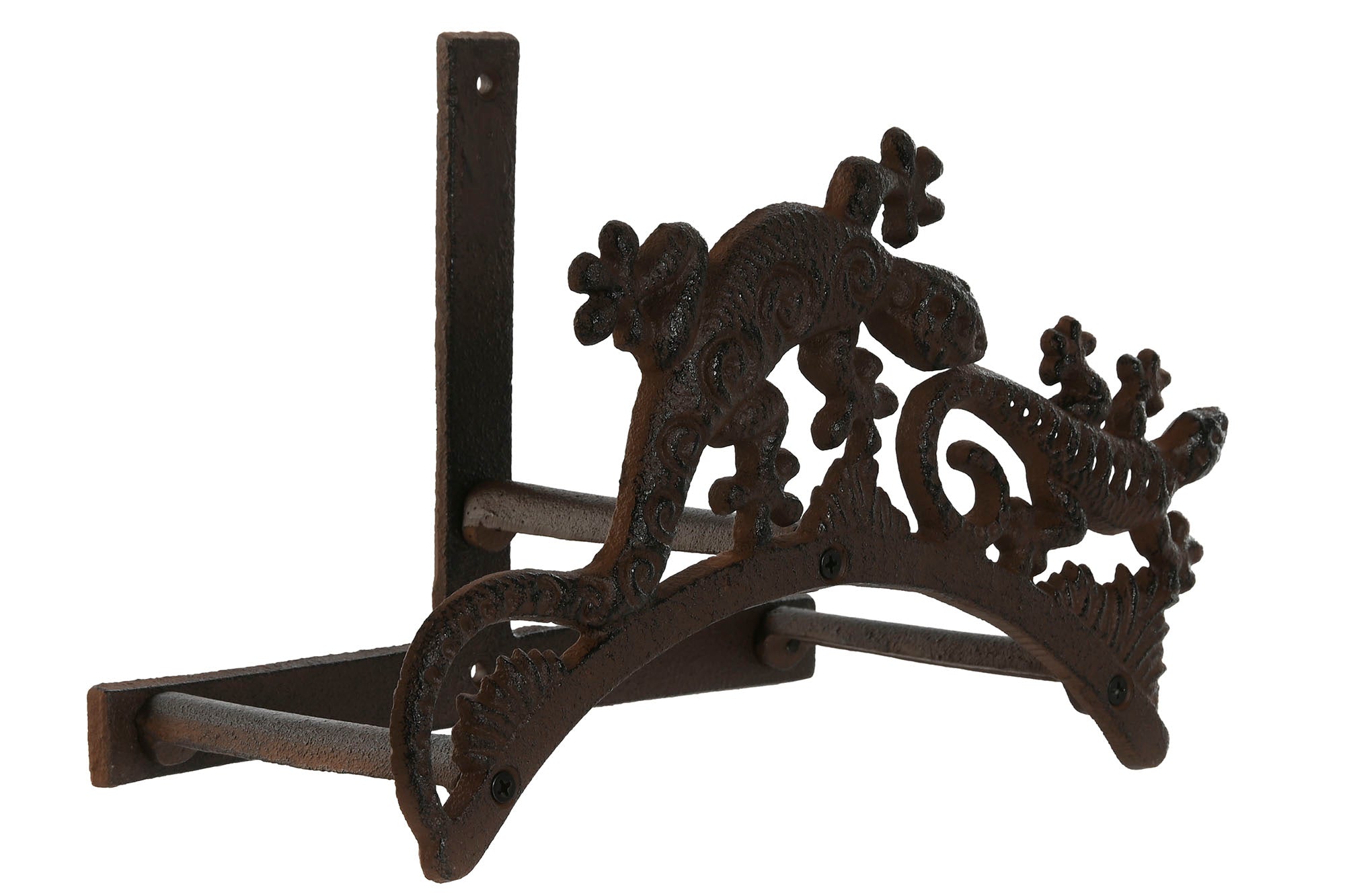 PACK DE 2 SUJETAMANGUERAS HIERRO COLADO 29X13,5X18 MARRON