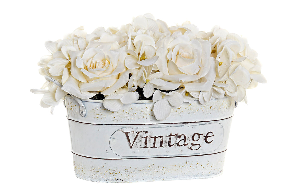 PACK DE 2 FLOR TELA PLASTICO 24X15X17 24 ROSAS