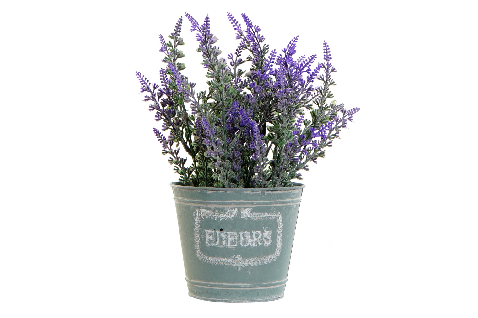 PACK DE 4 FLOR PVC METAL 14,5X27 LAVANDA LILA