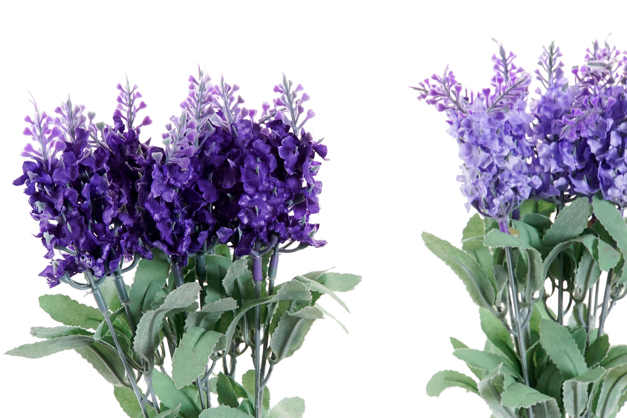 PACK DE 36 FLOR TELA PLASTICO 15X15X34 LAVANDA 2 SURT.