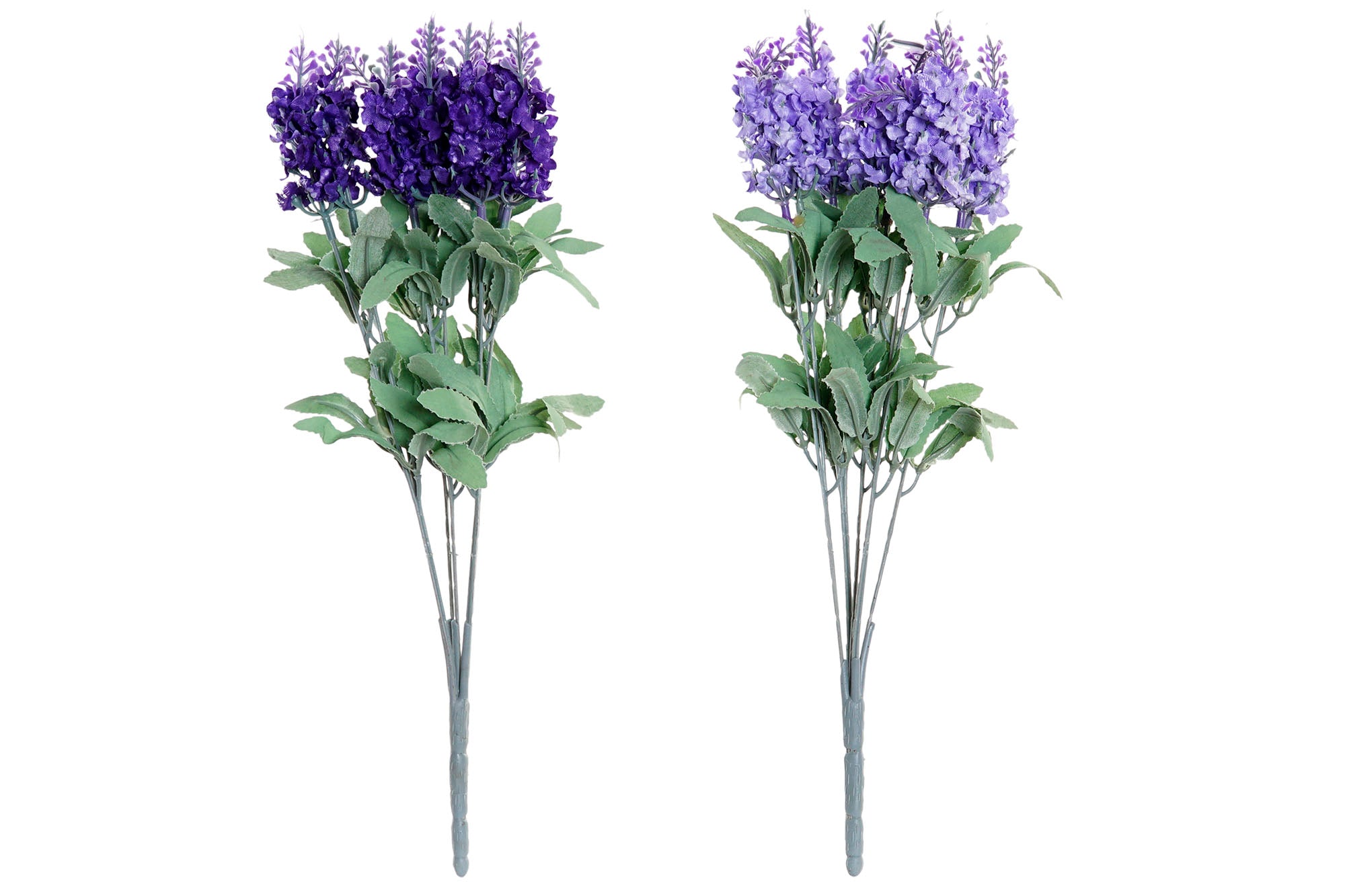 PACK DE 36 FLOR TELA PLASTICO 15X15X34 LAVANDA 2 SURT.