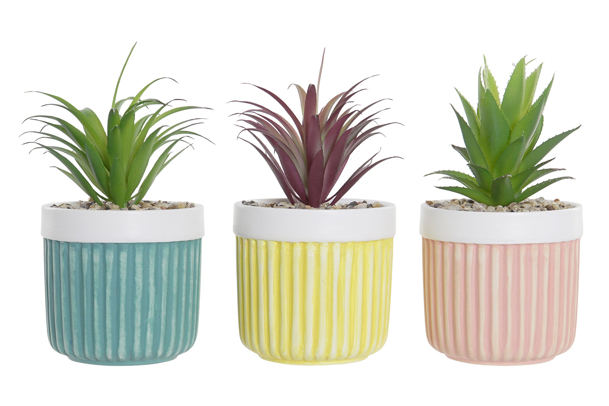 PACK DE 6 PLANTA GRES PVC 10X10X18 3 SURT.