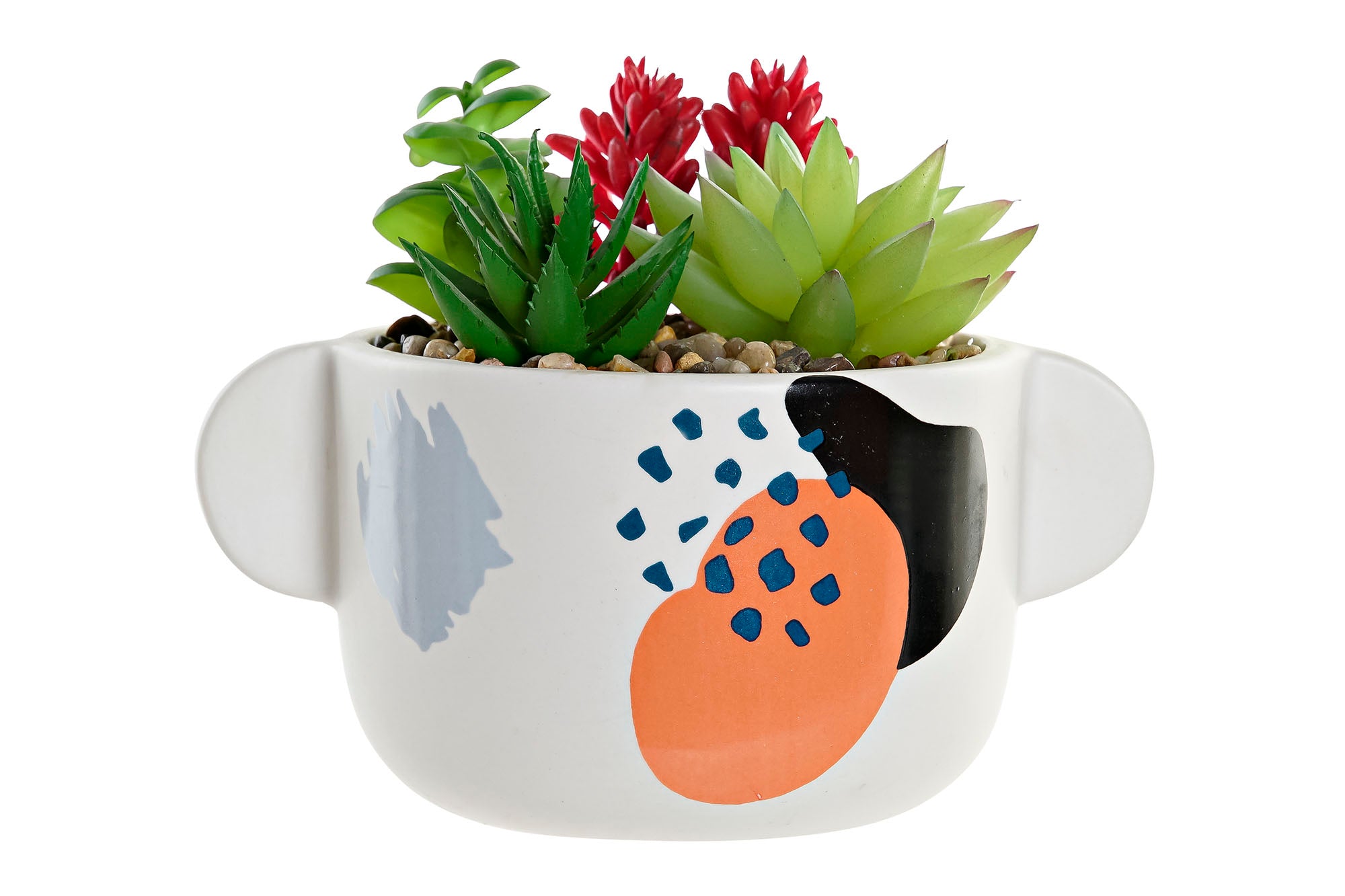 PACK DE 2 PLANTA DOLOMITE PVC 17X12,5X14 BLANCO