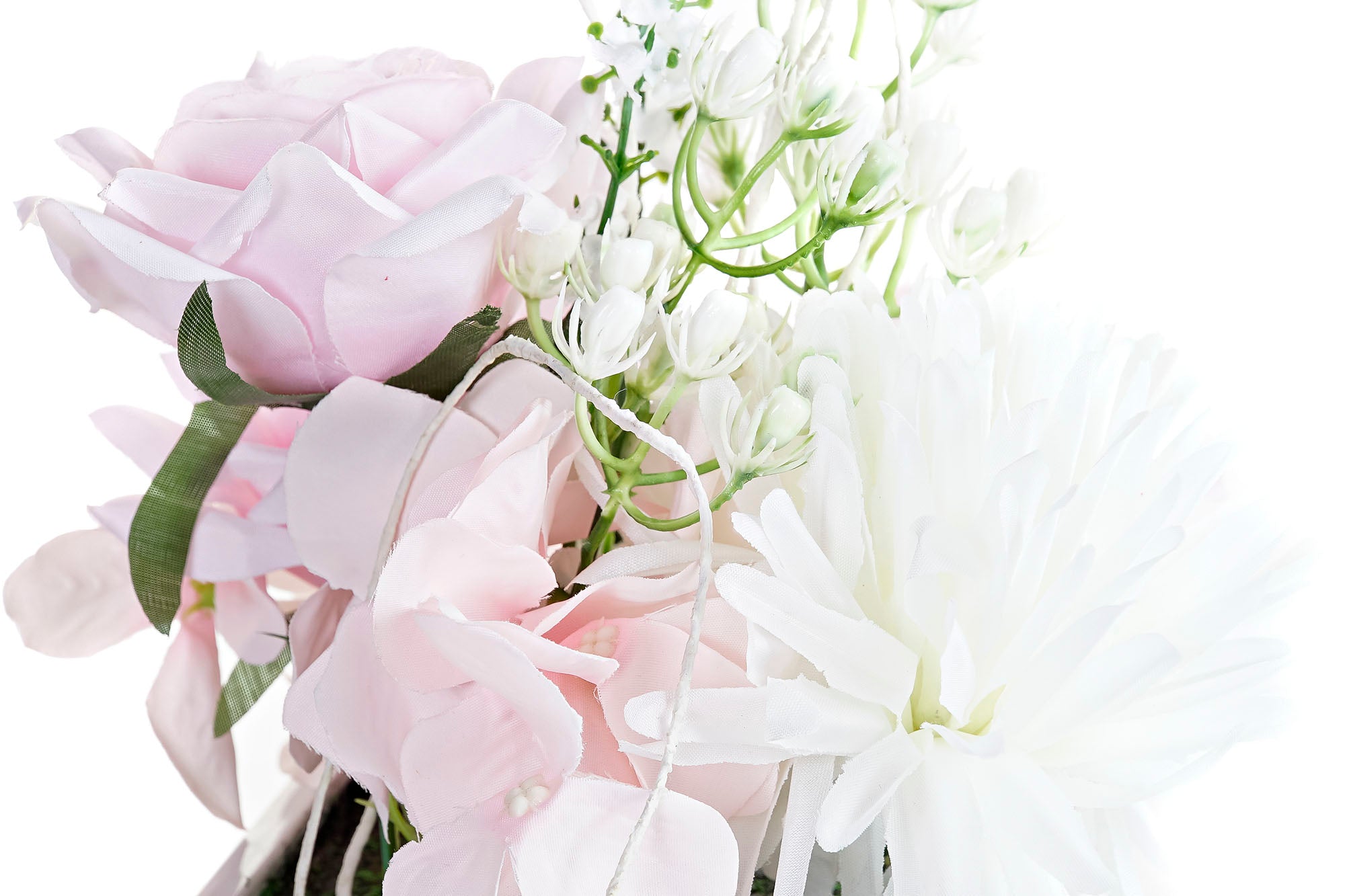 PACK DE 4 PLANTA PVC TELA 16X16X25 ROSA CRISANTEMO ROSA