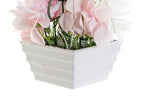 PACK DE 4 PLANTA PVC TELA 16X16X25 ROSA CRISANTEMO ROSA