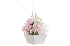 PACK DE 4 PLANTA PVC TELA 16X16X25 ROSA CRISANTEMO ROSA