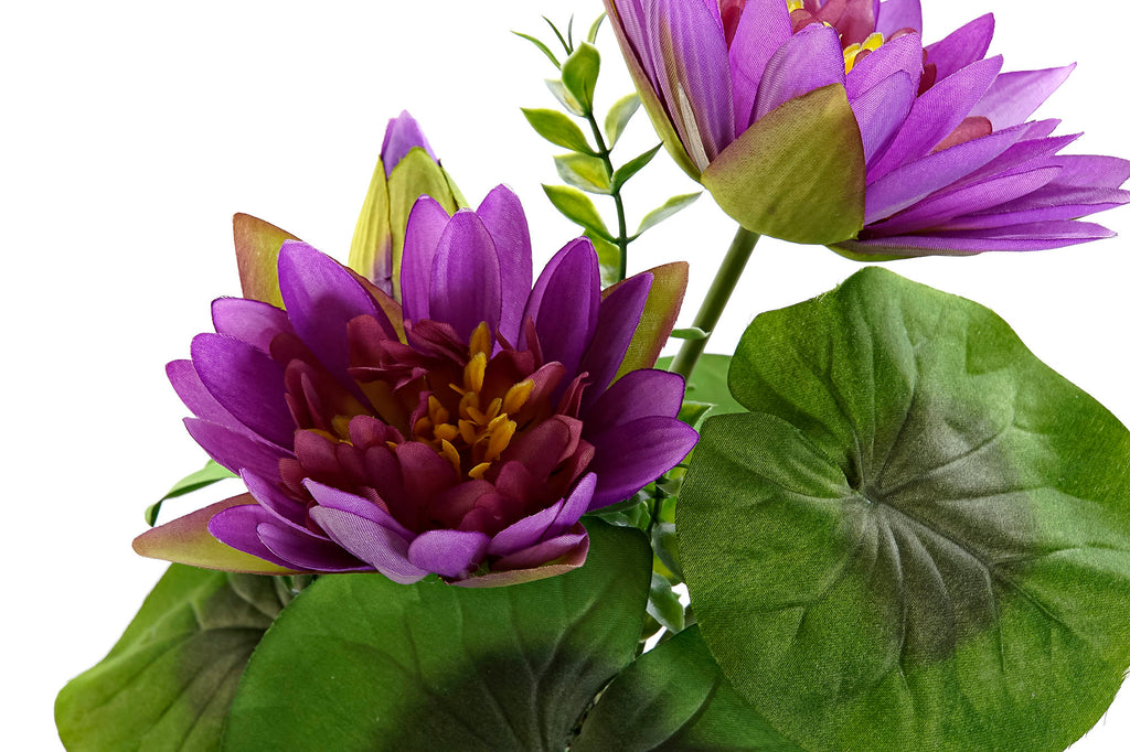 PACK DE 2 MACETA PVC TELA 22X18X34 LOTUS LILA