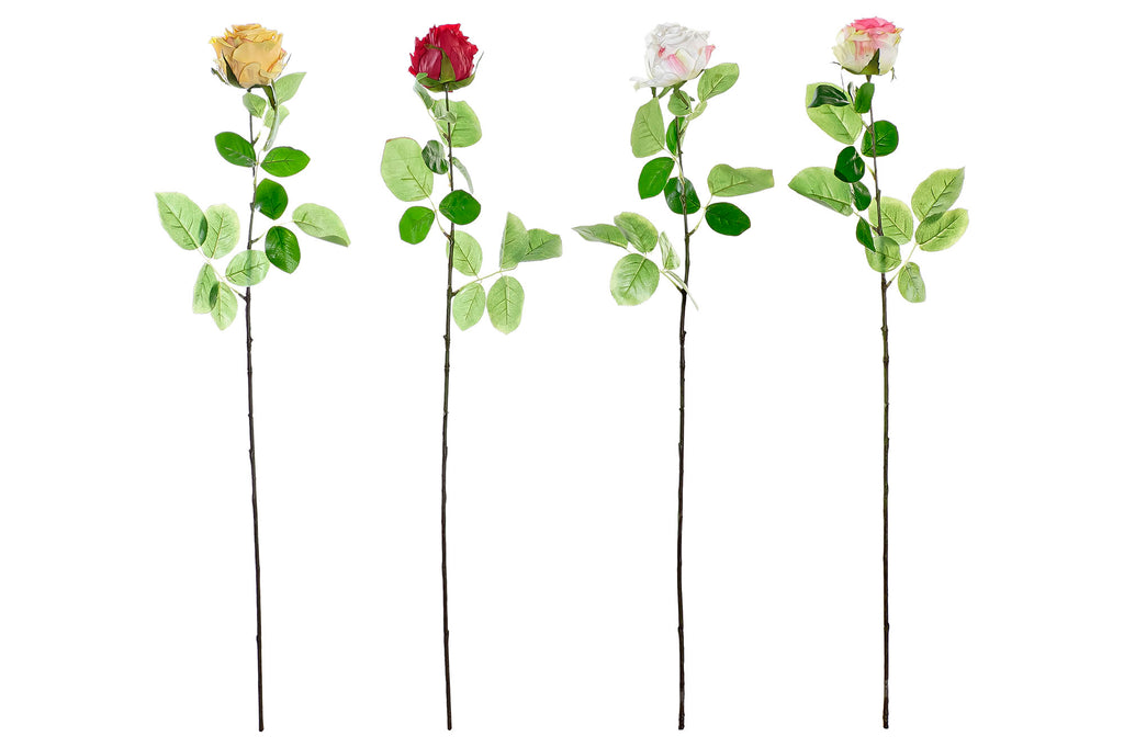 PACK DE 24 FLOR POLIESTER PE 15X15X83 ROSA 4 SURT.