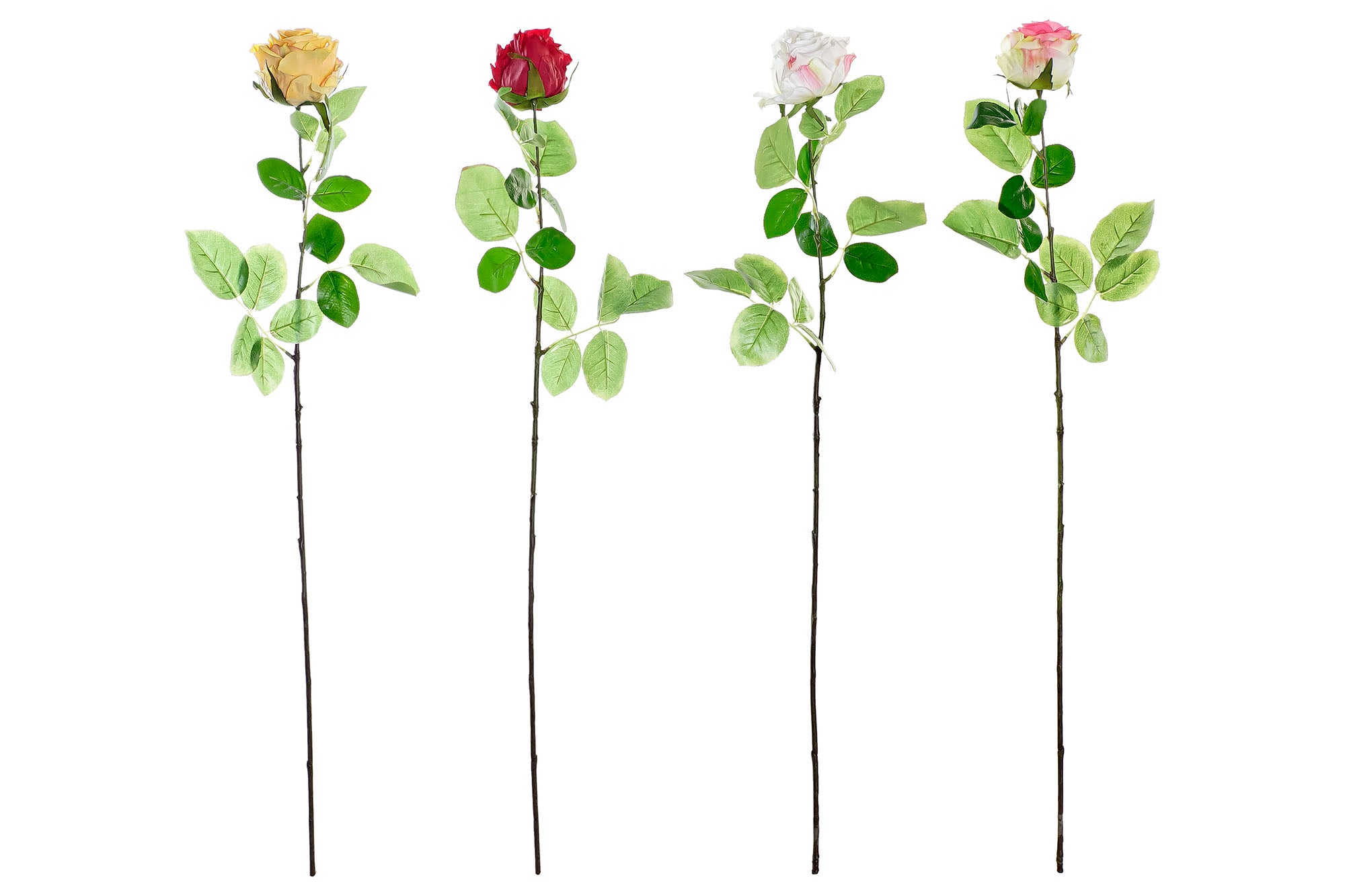 PACK DE 24 FLOR POLIESTER PE 15X15X83 ROSA 4 SURT.