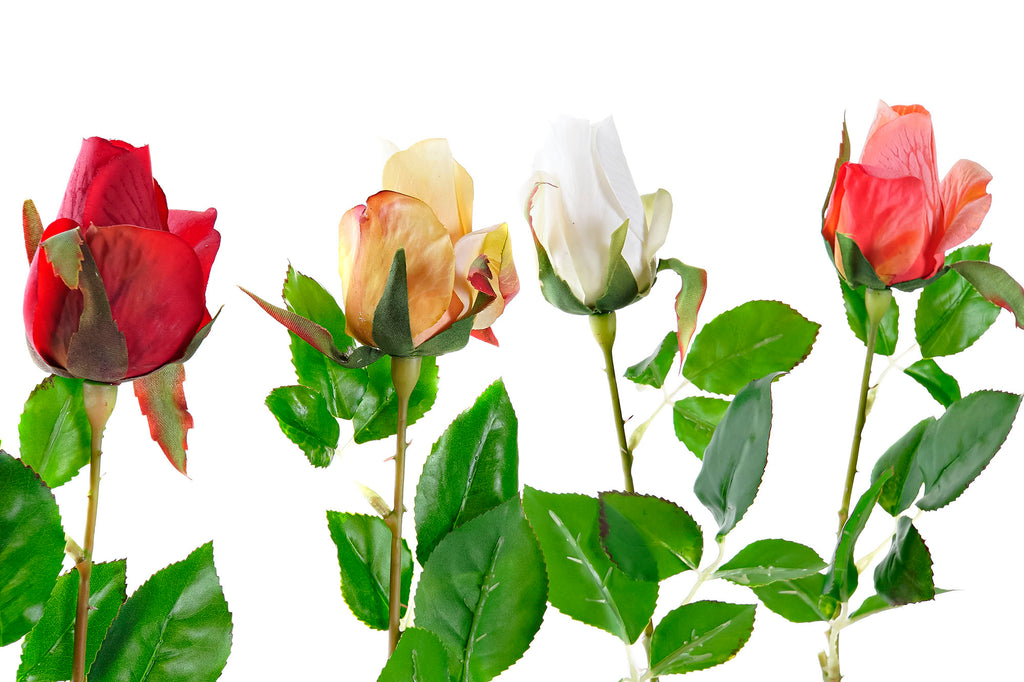 PACK DE 48 FLOR POLIESTER PE 15X15X45 ROSA 4 SURT.