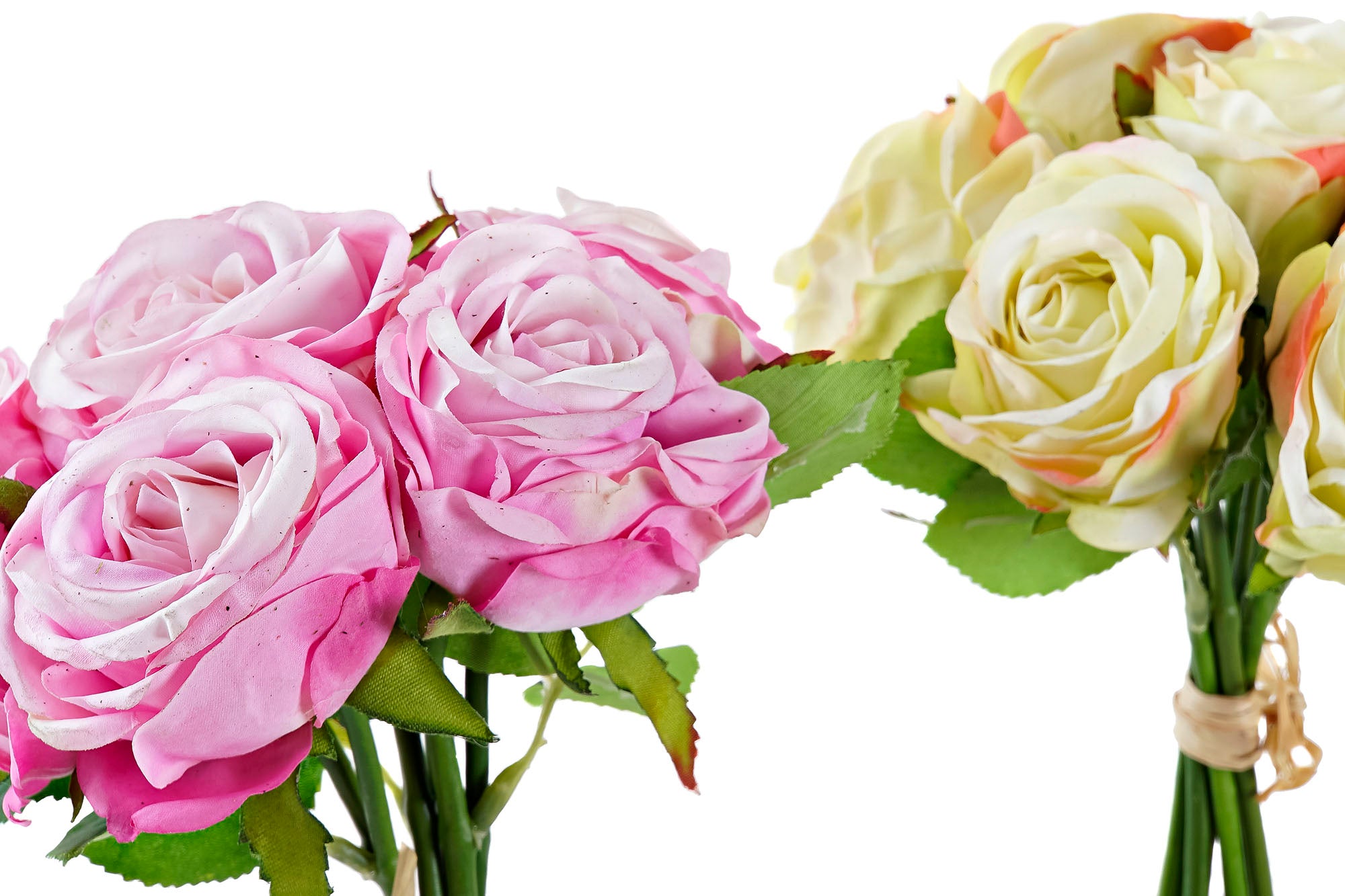 PACK DE 12 RAMO POLIESTER PE 20X20X22 6 ROSAS 2 SURT.