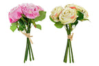 PACK DE 12 RAMO POLIESTER PE 20X20X22 6 ROSAS 2 SURT.