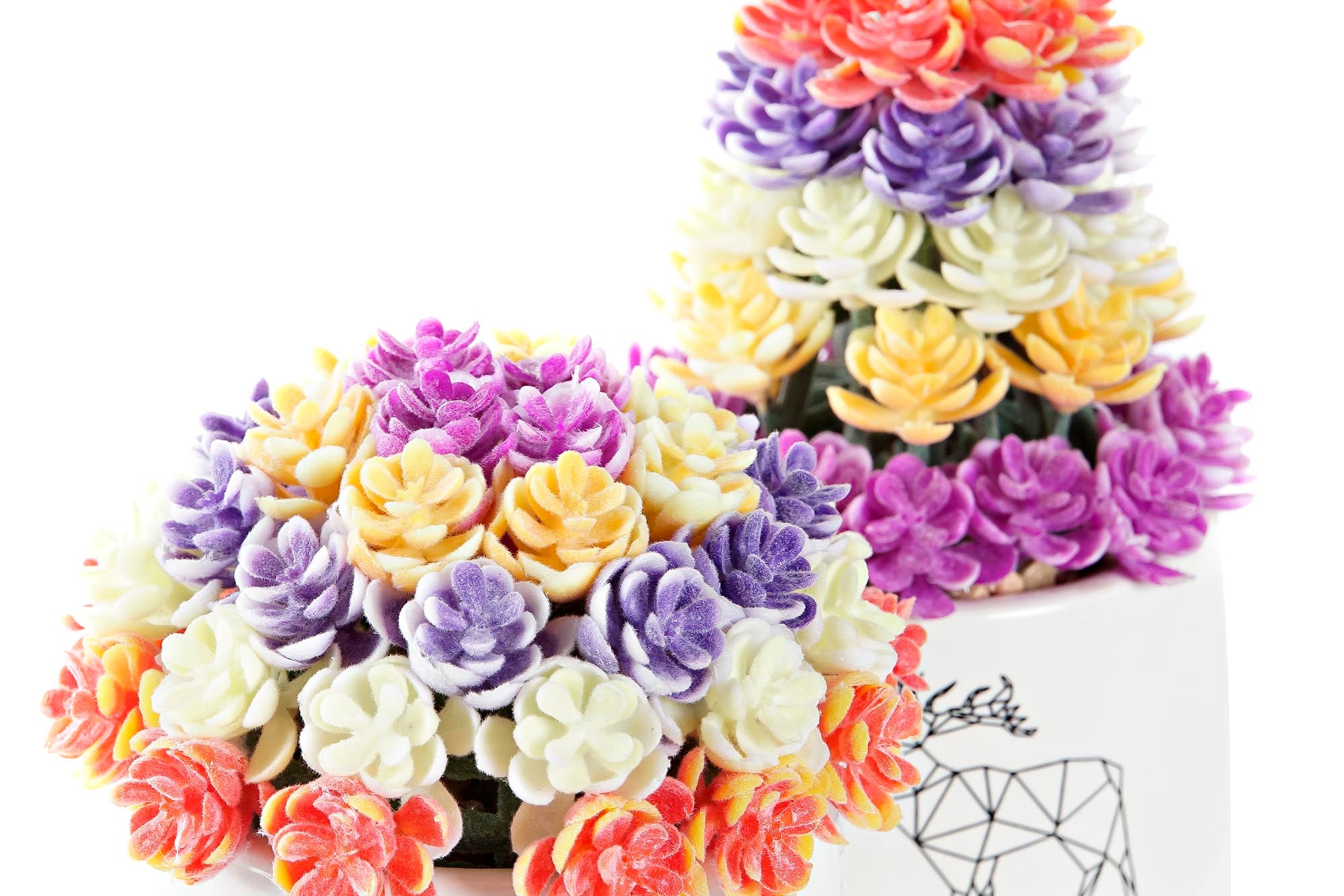 PACK DE 4 PLANTA GRES PE 8X8X15,5 2 SURT.