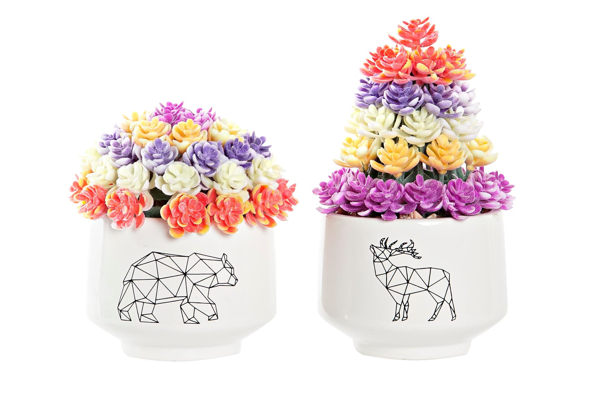 PACK DE 4 PLANTA GRES PE 8X8X15,5 2 SURT.