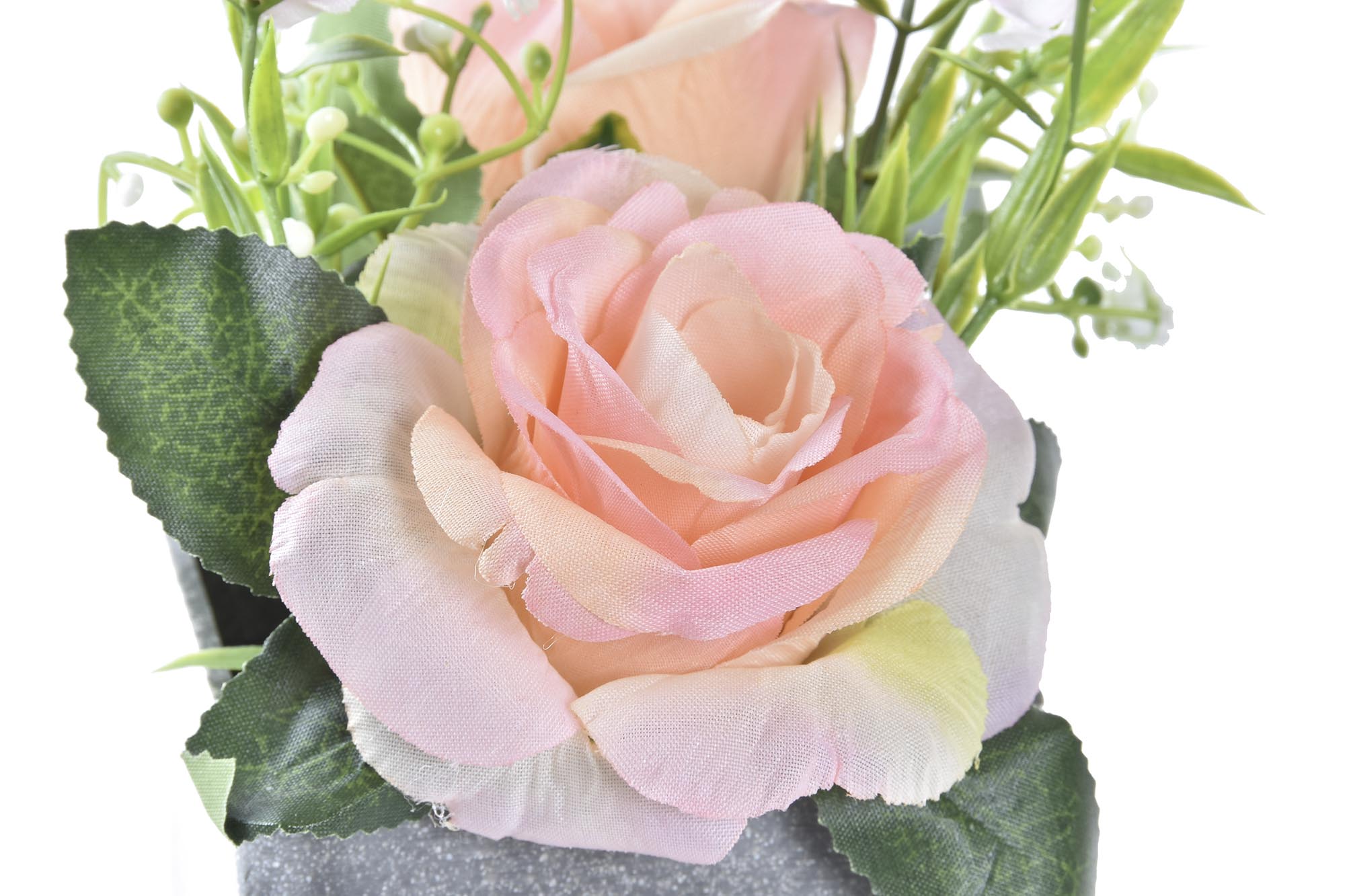 PACK DE 12 PLANTA POLIESTER PE 13X13X18 ROSA 2 SURT.