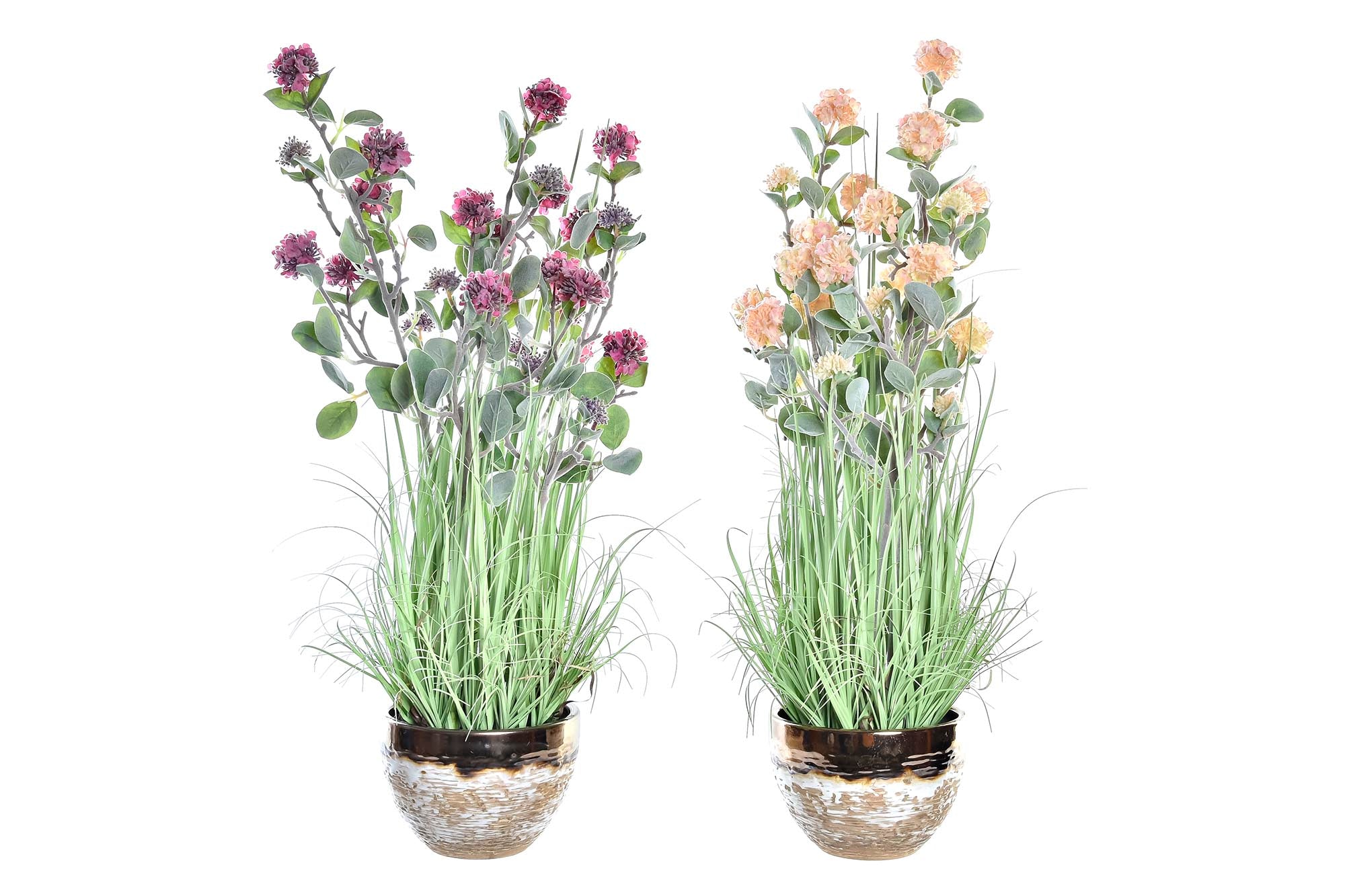 PACK DE 2 PLANTA PVC PORCELANA 20X20X78 HORTENSIA 2 SURT.