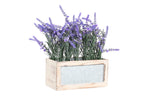 PACK DE 2 PLANTA PLASTICO MADERA 33X15X35 LAVANDA LILA
