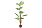 PACK DE 2 PLANTA POLIESTER PP 80X80X180 PALMERA VERDE