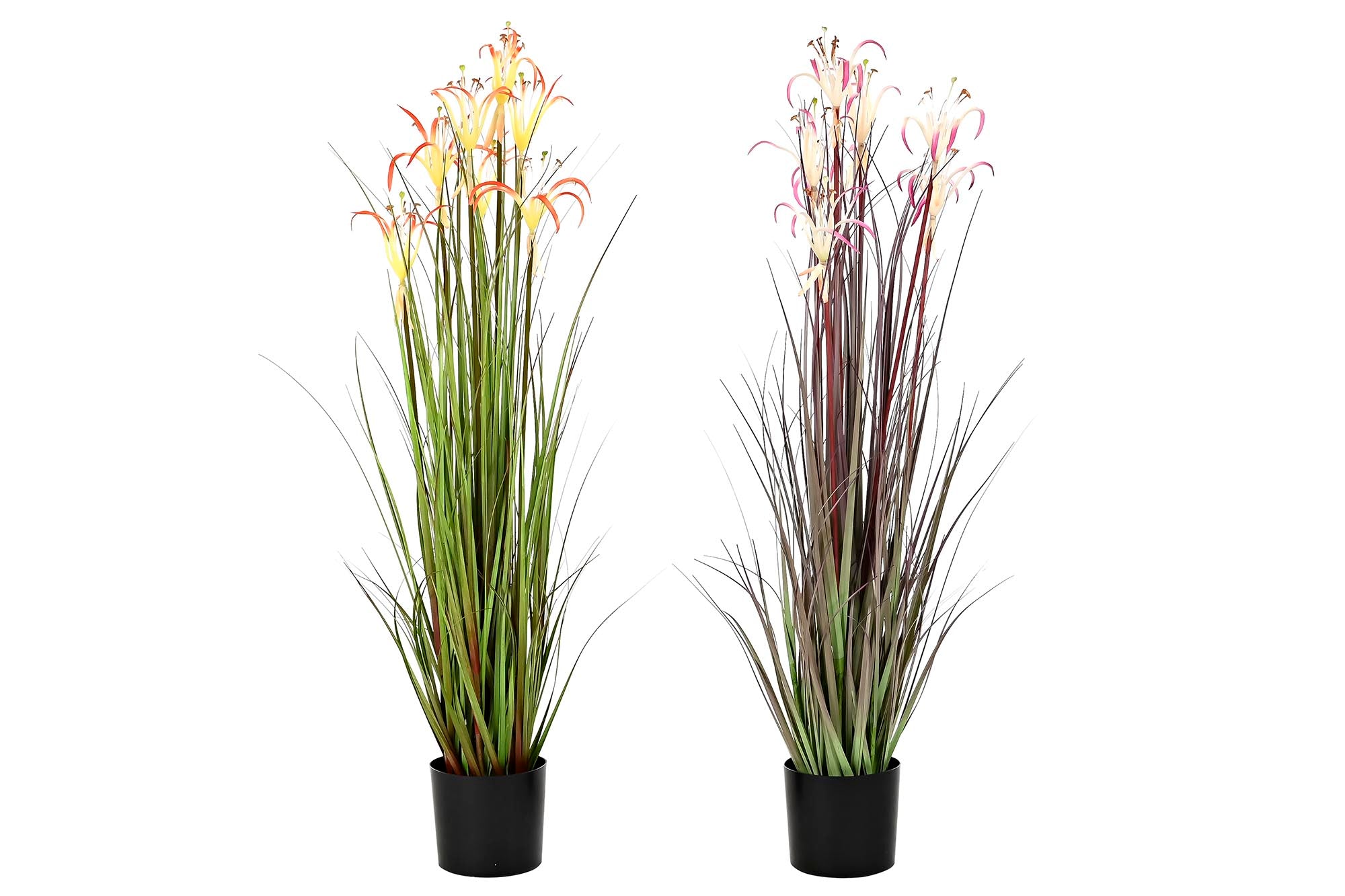 PACK DE 2 PLANTA PVC METAL 25X25X88 LIRIO ARAÑA 2 SURT.