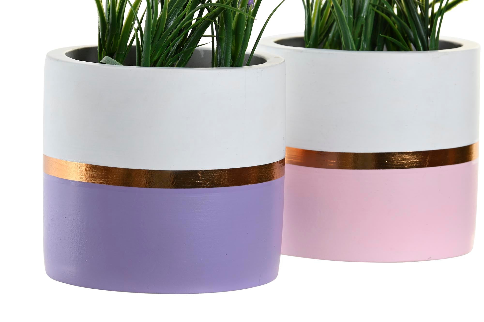 PACK DE 4 PLANTA CERAMICA PE 10,5X10,5X20 LAVANDA 2 SURT.