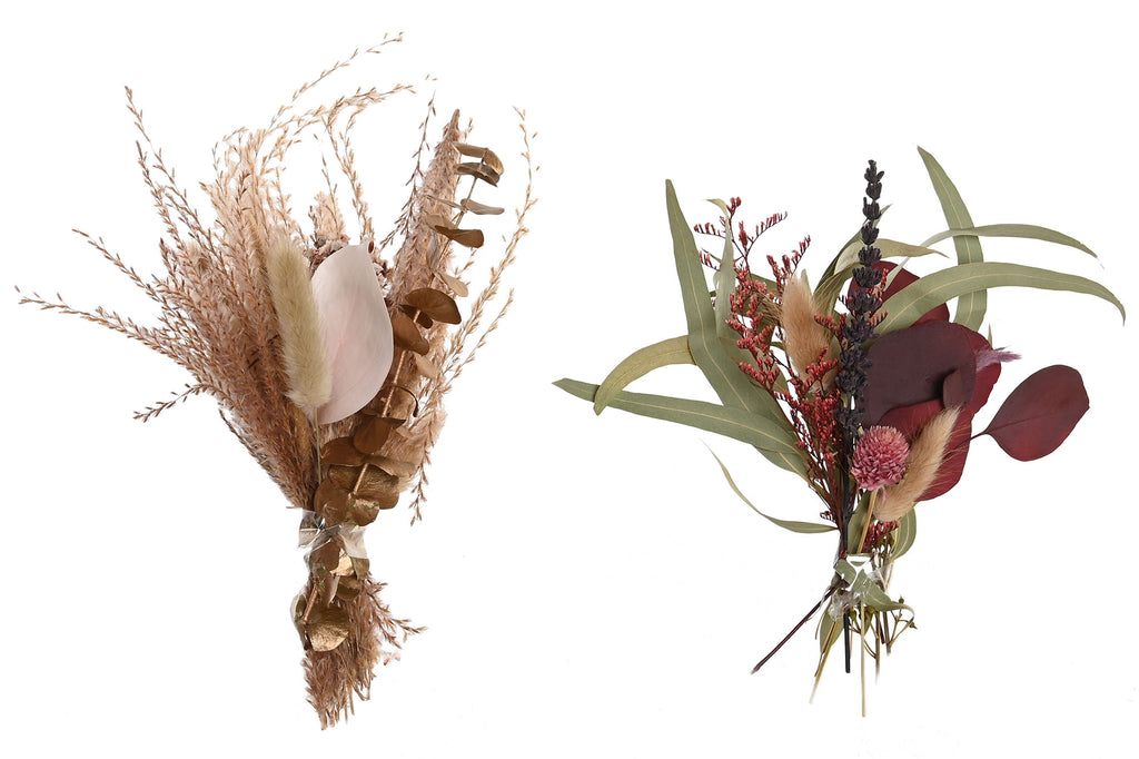 PACK DE 6 RAMO FLOR SECA 9,5X4,5X22,5 2 SURT.