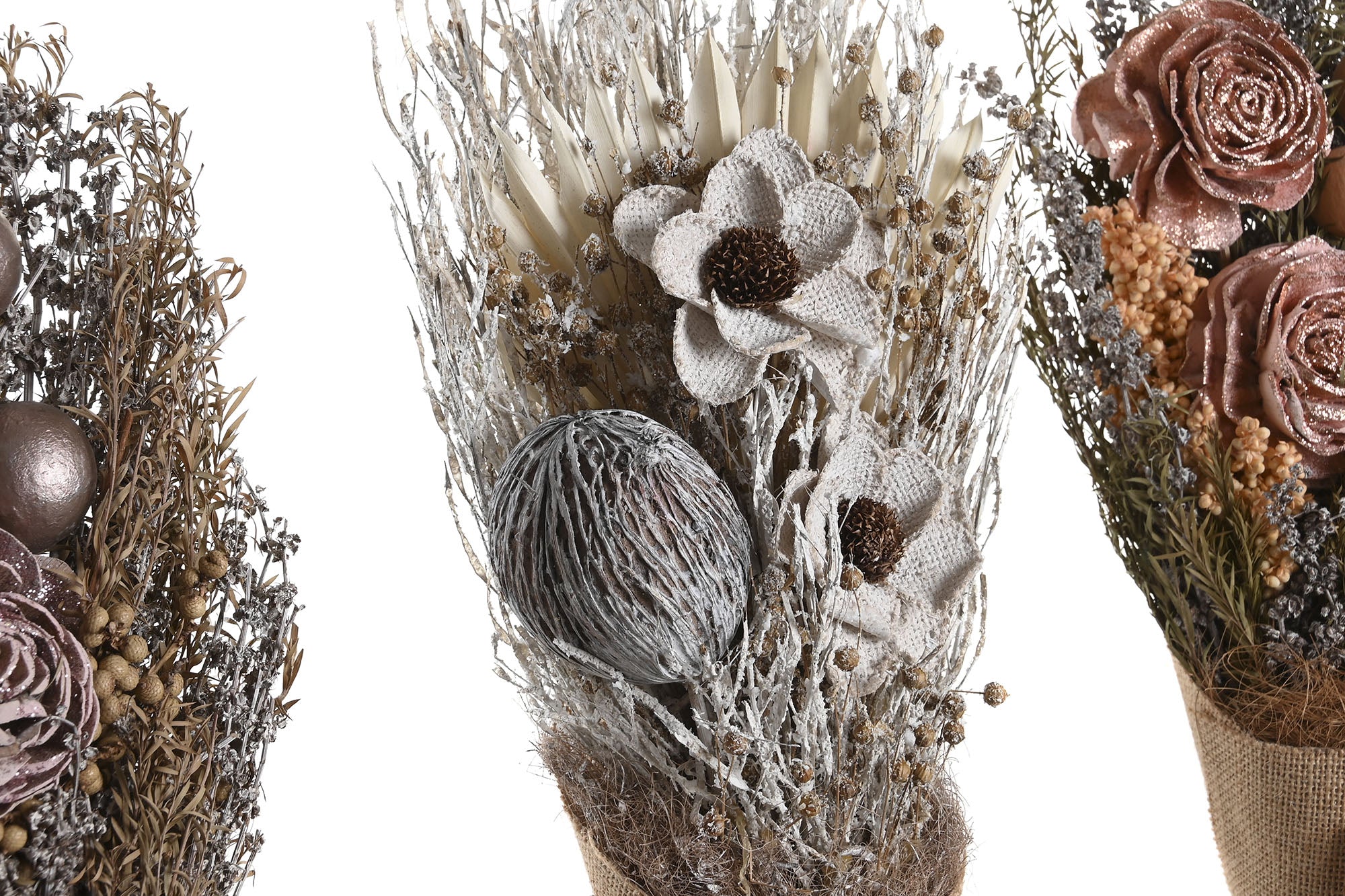 PACK DE 12 RAMO FLOR SECA YUTE 25X25X50 3 SURT.