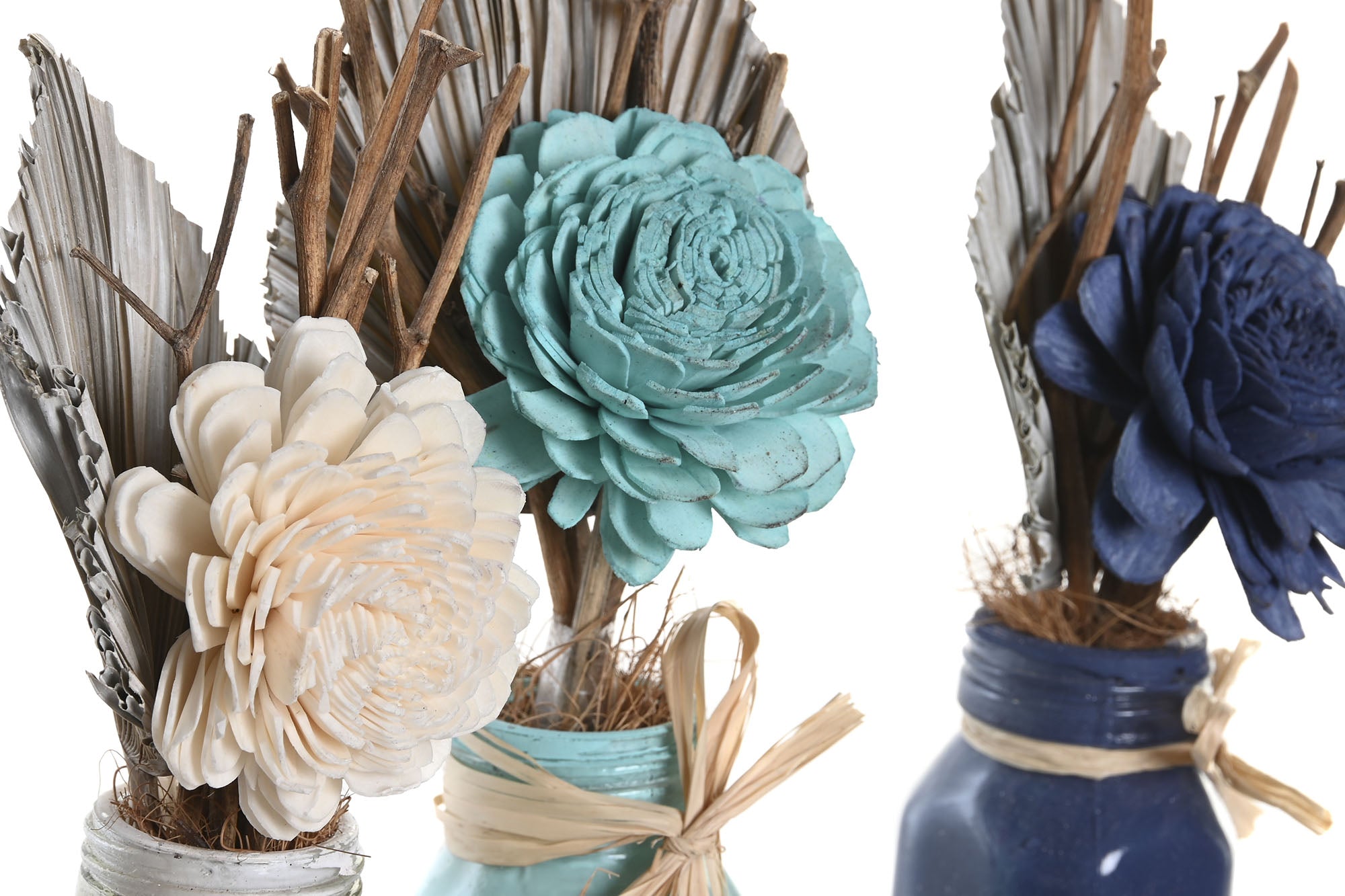 PACK DE 12 PLANTA SET 3 FLOR SECA CERAMICA 20X8X20 2 SURT.