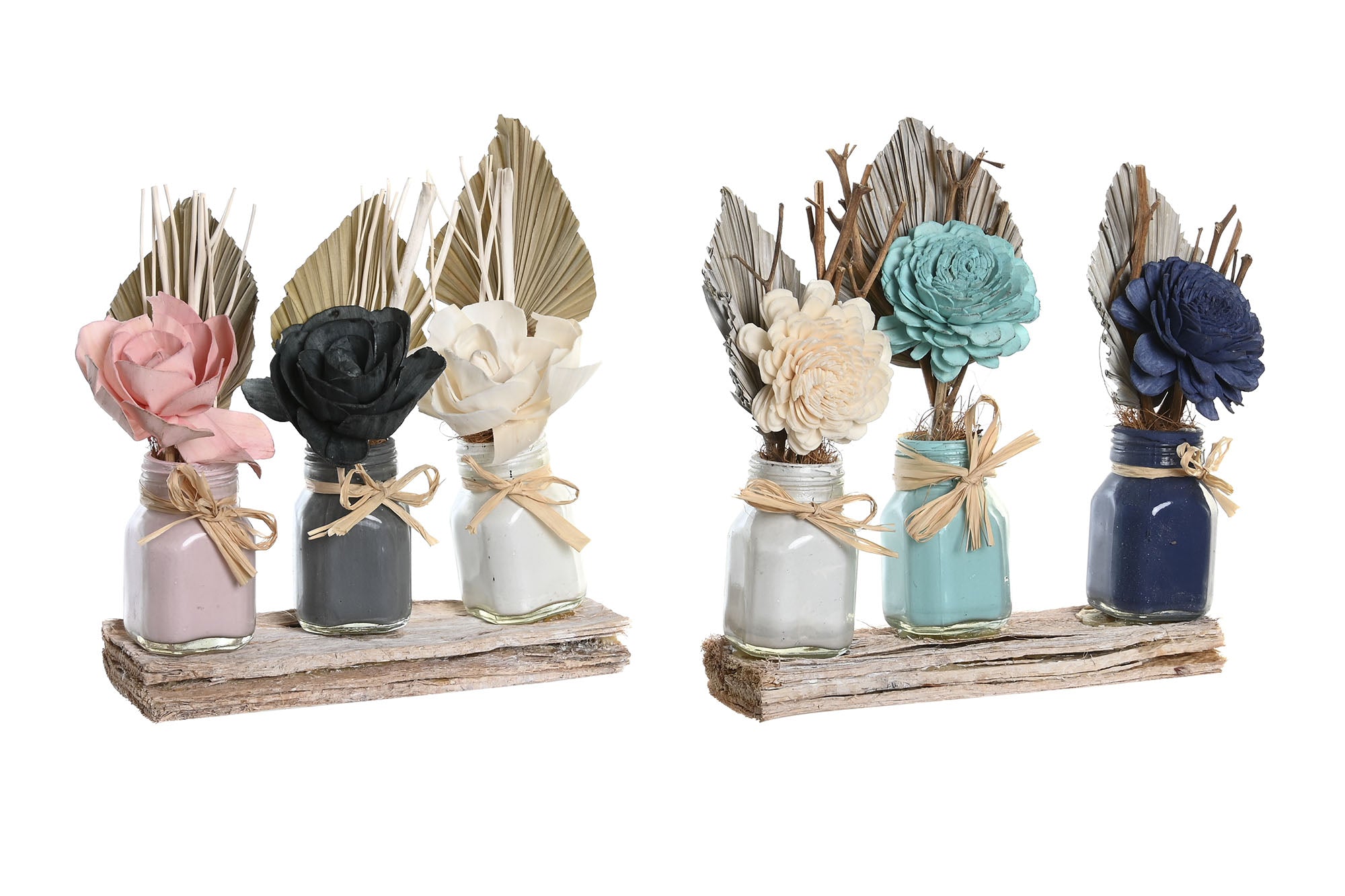 PACK DE 12 PLANTA SET 3 FLOR SECA CERAMICA 20X8X20 2 SURT.