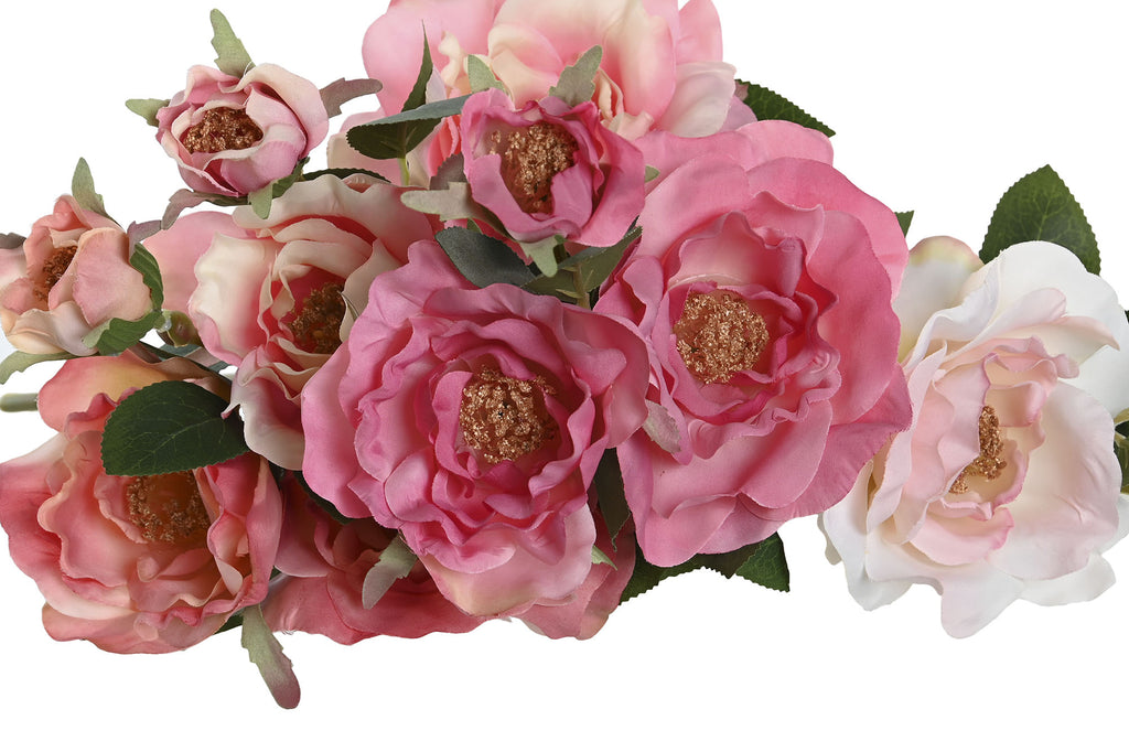 PACK DE 24 FLOR POLIESTER PE 20X20X51 ROSA 4 SURT.